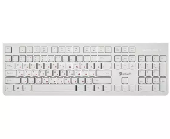 Клавиатура Oklick 505M белый USB slim (KW-1820 WHITE)