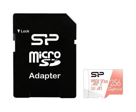 Карта памяти MicroSDXC 256Gb Class 10 UHS-I U3 + адаптер (Silicon Power, Superior A1) (SP256GBSTXDV3V20SP), фото 2