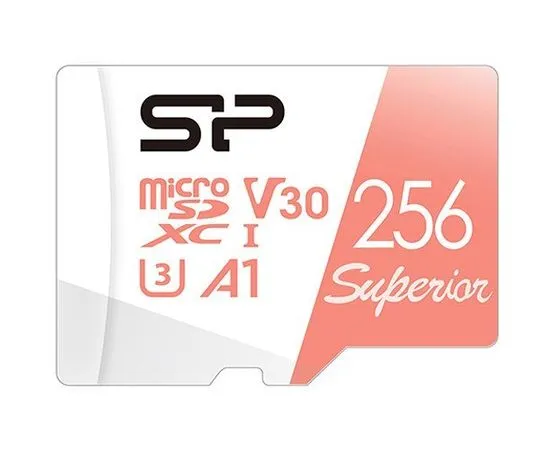 Карта памяти MicroSDXC 256Gb Class 10 UHS-I U3 + адаптер (Silicon Power, Superior A1) (SP256GBSTXDV3V20SP)