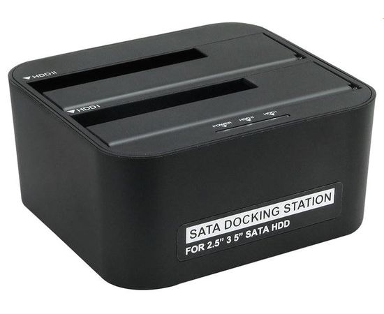 Док-станция 2x2.5"/3.5" SATA HDD/SSD -> USB3.0 (AgeStar) Black (3UBT6-6G)