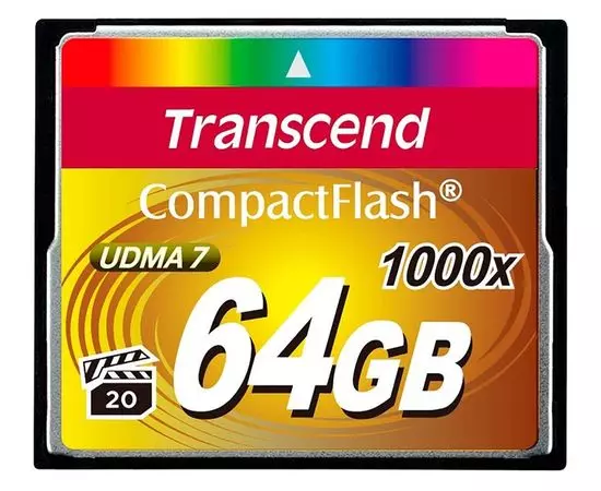 Карта памяти Compact Flash Transcend 64Gb 1000x (TS64GCF1000)