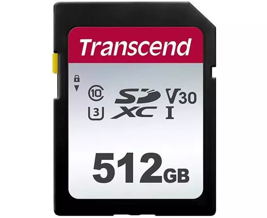 Карта памяти SDXC 512Gb Class 10 UHS-I U3 (Transcend) (TS512GSDC300S), фото 2