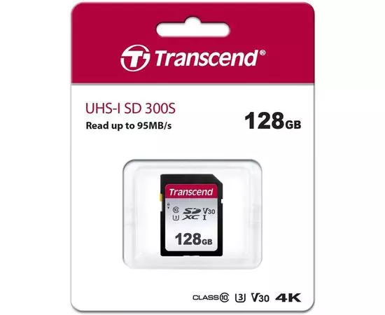 Карта памяти SDXC 512Gb Class 10 UHS-I U3 (Transcend) (TS512GSDC300S)