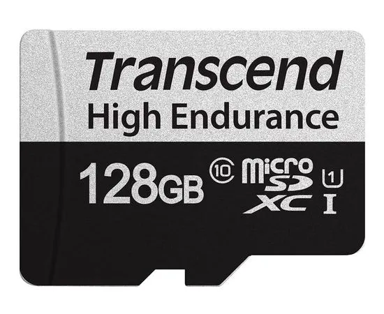 Карта памяти MicroSDXC 128GB Class 10 UHS-I U3 High Endurance for DVR + адаптер (Transcend) (TS128GUSD350V), фото 2
