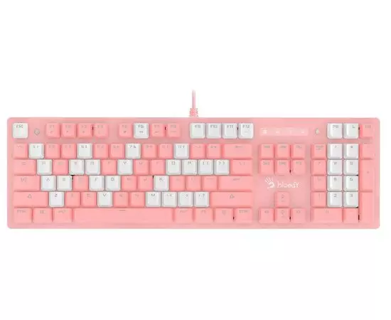 Клавиатура A4 Tech Bloody B800 PINK USB Multimedia Gamer LED, фото 3