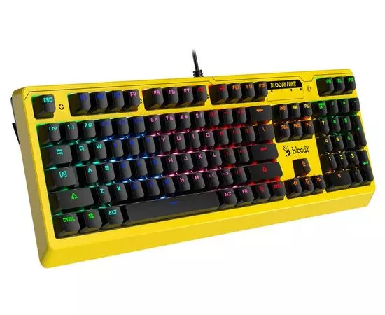 Клавиатура A4 Tech Bloody B810RC PUNK YELLOW, USB Multimedia Gamer LED (B810RC ( PUNK YELLOW )), Цвет: Желтый, фото 3