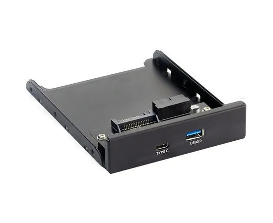 Панель лицевая U3H-617 в 3.5" отсек корпуса, 1*USB3.0 + 1*Type-C (ExeGate) (EX280447RUS)