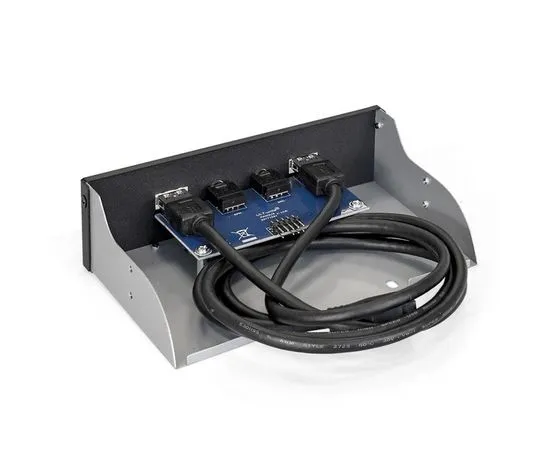 Панель лицевая U5H-627 в 5.25" отсек корпуса, 2*USB3.0 + 2*HD Audio (ExeGate) (EX289291RUS), фото 2