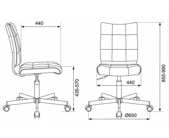 Кресло Бюрократ CH-330M, без подлокотников, ткань, светло-салатовый (CH-330M/VELV81), фото 4