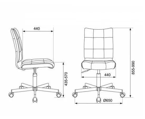 Кресло Бюрократ CH-330M, без подлокотников, розовый (CH-330M/PINK), фото 4