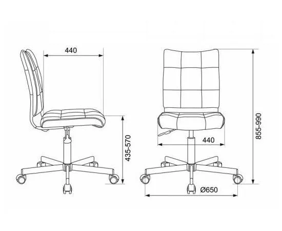Кресло Бюрократ CH-330M, без подлокотников, оранжевый (CH-330M/OR-20), фото 4