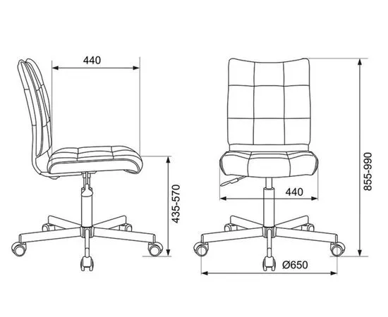Кресло Бюрократ CH-330M, без подлокотников, ткань, розовый (CH-330M/VELV36), фото 5