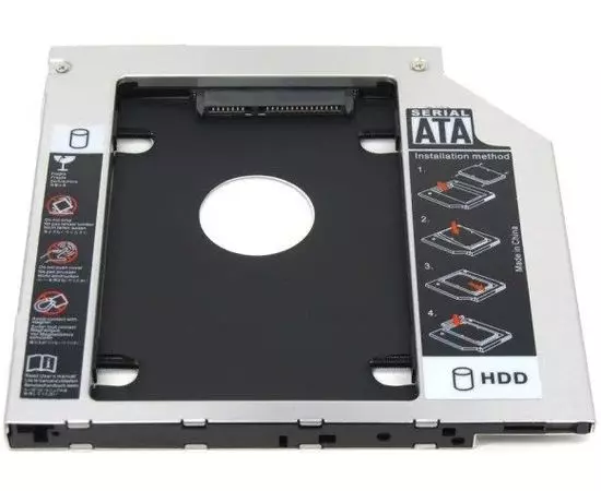 Адаптер для диска 2.5" вместо DVD-RW SATA 12.7мм (Caddy)