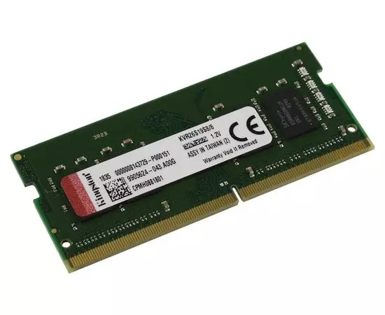 Оперативная память для ноутбука 8Gb DDR4-2666MHz (Kingston) (KVR26S19S8/8)