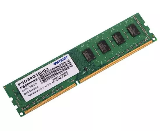 Оперативная память PATRIOT 4Gb DDR3-1600MHz (PSD34G16002)