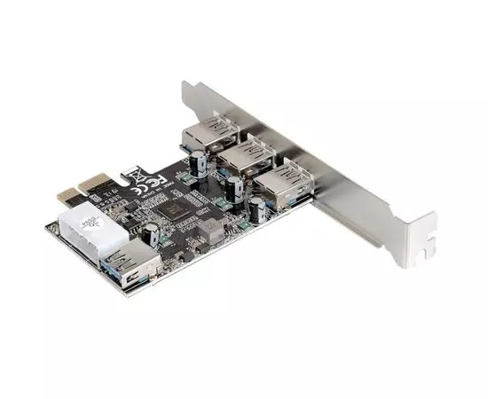 Плата расширения PCI-E x1 -> USB 3.0, 3 + 1 ports (ExeGate, EXE-367) (EX283720RUS), фото 2