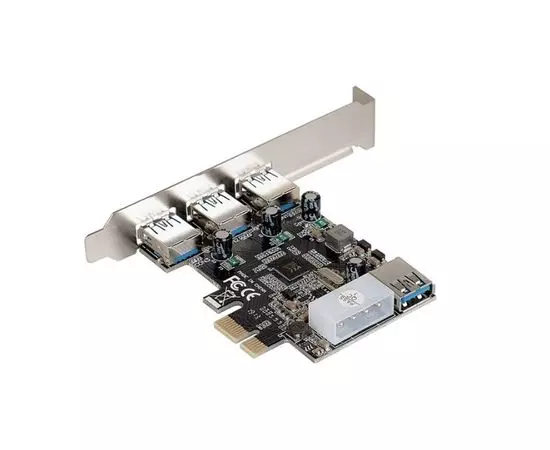 Плата расширения PCI-E x1 -> USB 3.0, 3 + 1 ports (ExeGate, EXE-367) (EX283720RUS), фото 3