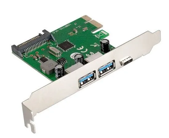 Плата расширения PCI-E x1 -> 2 х USB3.0 + USB3.1 Type-C (ExeGate, EXE-323) (EX283719RUS)