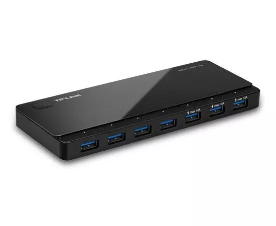 USB-разветвитель (хаб) USB3.0 -> USB3.0, 7 портов, с БП, TP-Link, черный (UH700), фото 2
