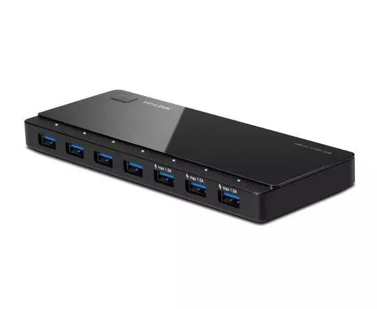 USB-разветвитель (хаб) USB3.0 -> USB3.0, 7 портов, с БП, TP-Link, черный (UH700), фото 3
