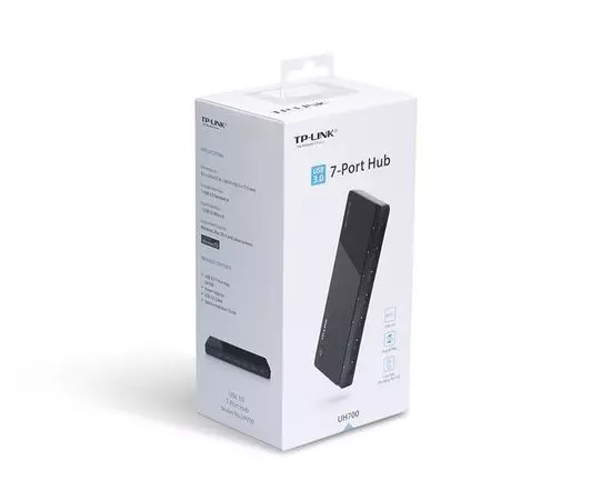 USB-разветвитель (хаб) USB3.0 -> USB3.0, 7 портов, с БП, TP-Link, черный (UH700), фото 5