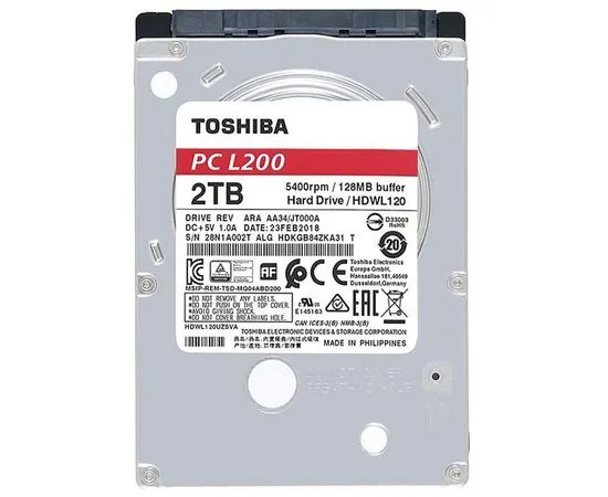 Винчестер для мобильных ПК Toshiba 2Tb L200 (HDWL120UZSVA)