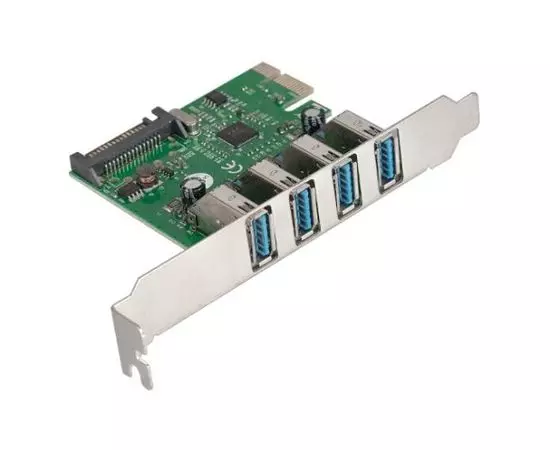 Плата расширения PCI-E x1 -> 4 х USB3.0 (ExeGate, EXE-314) (EX283716RUS)
