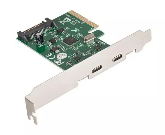 Плата расширения PCI-E -> 2 х USB 3.1 Type-C (ExeGate, EXE-313) (EX283715RUS)