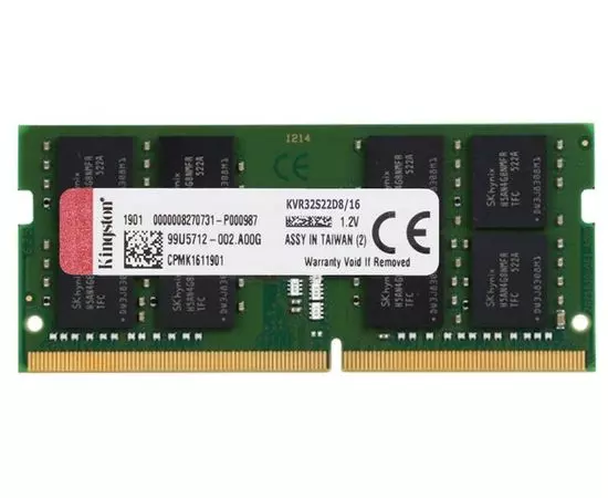 Оперативная память для ноутбука 16Gb DDR4-3200MHz (Kingston) (KVR32S22D8/16)