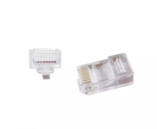 Коннектор RJ-45 (8P8C) UTP кат.5e, со скв.отверст.(Cablexpert) упаковка 10шт. цена за 10шт (LC-PTU-01/10), фото 2