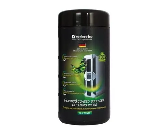 Чистящие салфетки для офисной техники, туба 100шт (Defender) (30300)