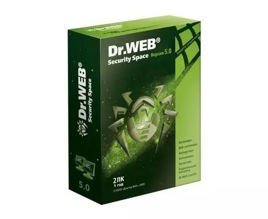 Dr.Web® Security Space, на 12 месяцев 2 ПК (картонная упаковка) (BHW-B-12M-2-A3)