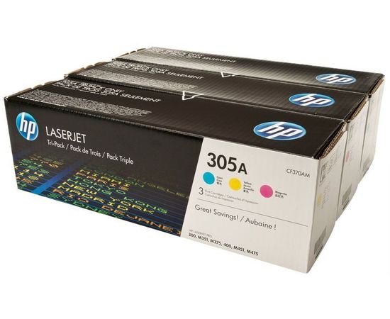 Набор картриджей HP 305A M351/M451/M375/M475 (CE411A, CE412A, CE413A) Tri-Pack (CF370AM)
