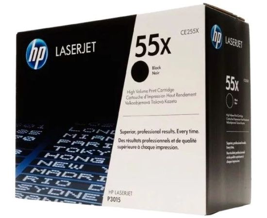 Картридж HP 55X (тонер-картридж повышенной емкости) (CE255X)