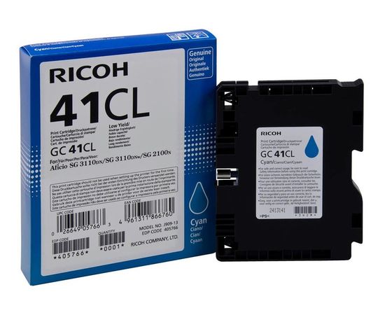 Картридж RICOH GC 41CL, голубой (405766)