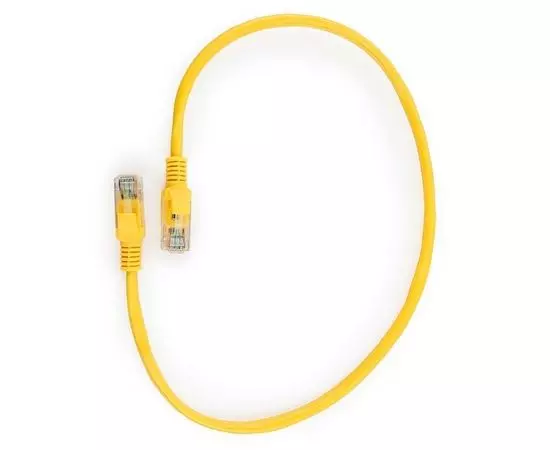Патч-корд 0,25м. UTP 5e (Cablexpert) желтый, медь (PP10-0.25M/Y)