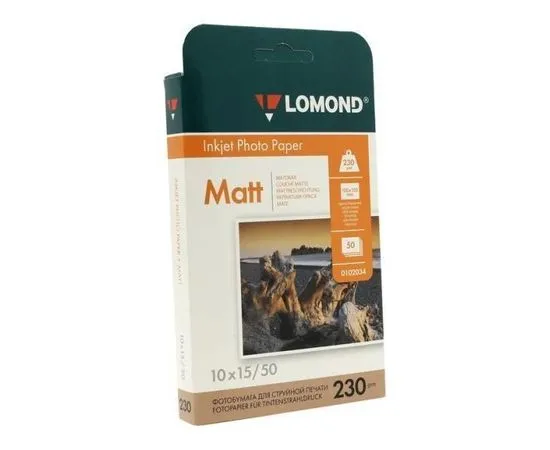 Фотобумага 10x15 230г/м2, 50 листов, матовая (Lomond) (0102034)