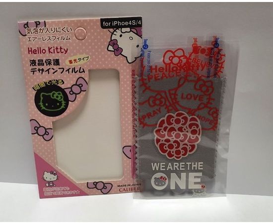 Защитная пленка для iPhone 4/4S HELLO KITTY (двухсторонняя, Sertec) (MZ-KT107)