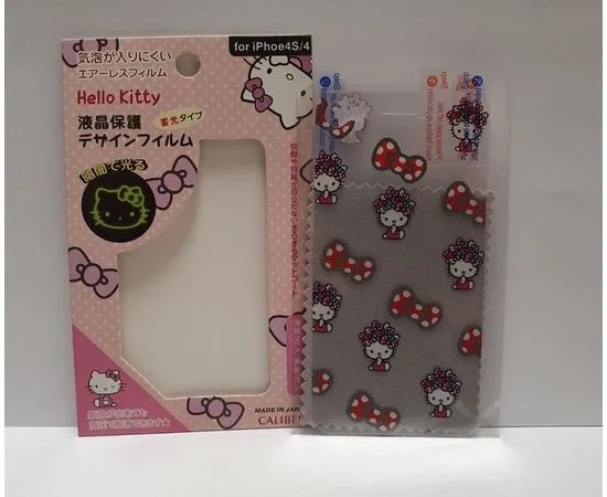 Защитная пленка для iPhone 4/4S HELLO KITTY (двухсторонняя, Sertec) (MZ-KT106)