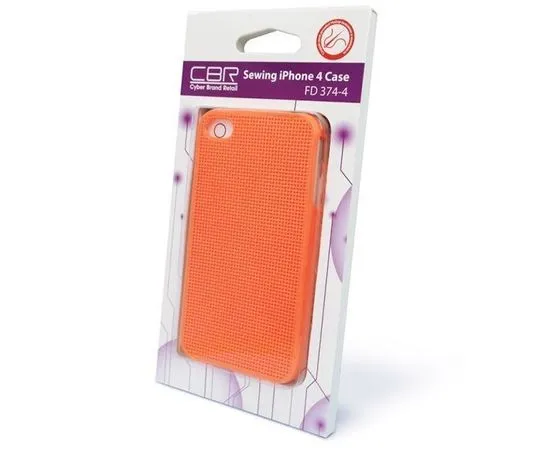 Чехол для Iphone 4/4S, сеточка для вышивания, нитки в комплекте (CBR, Orange) (FD 374-4 Orange), фото 4