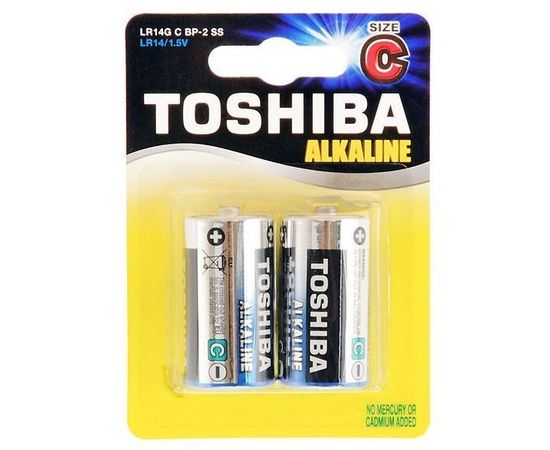 Батарейка C (LR14) Toshiba - 2шт в упаковке, цена за 2шт. (TH LR14/2BL)