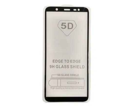 Защитное стекло для Samsung Galaxy J8 (Borasco, черное) (34649)