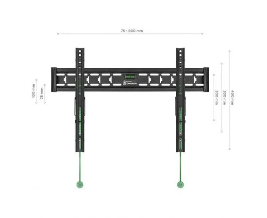 Кронштейн 40"-65" 1 ст. свободы, (ONKRON, TM6) черный (4603728440200), фото 2