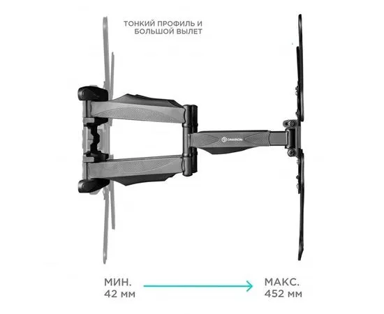 Кронштейн 37"-70" 4 ст. свободы, (ONKRON, M5) черный (4603728440170), фото 2