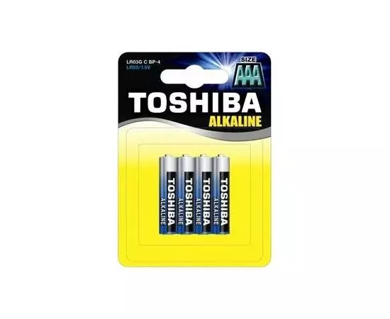 Батарейка (размер AAA, R03) Toshiba - упаковка 4шт, цена за 4шт (TH R03/KG)