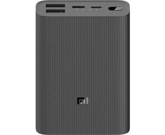 Внешний аккумулятор Xiaomi Mi Power Bank 3 Ultra Compact 10000 Black (BHR4412GL)