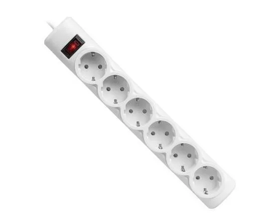 Сетевой фильтр 1.8 м. (Defender, 6 розеток, White) (99489)
