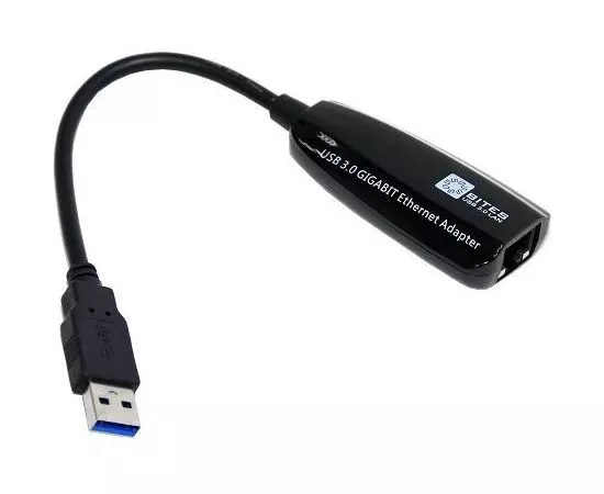 Сетевая карта (USB3.0) 10/100/1000 Mbit, 5bites UA3-45-01BK, черный