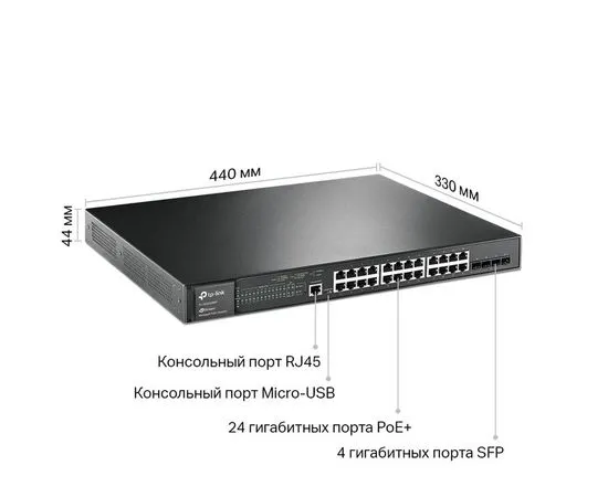 Коммутатор TP-Link TL-SG3428MP, фото 2