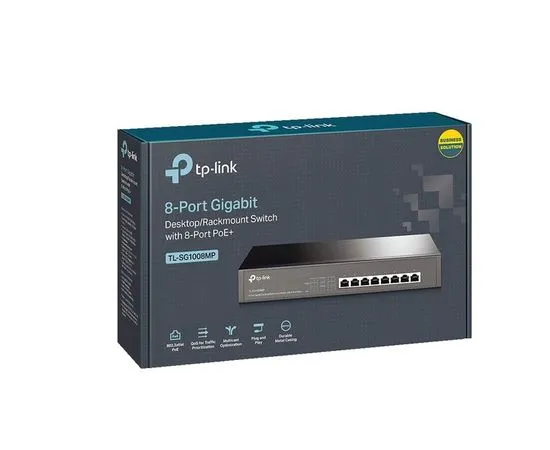 Коммутатор TP-Link TL-SG1008MP, фото 4